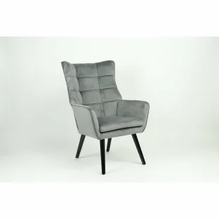 Fotoliu Lolly, 69x79x95 cm, Stofa, Gri