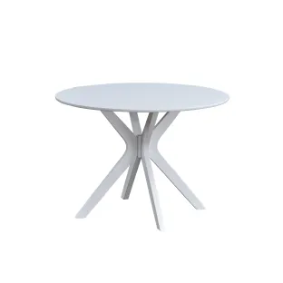 Masa Rotunda Tomisa,  Ø106x76 h cm, Lemn/MDF, Alba