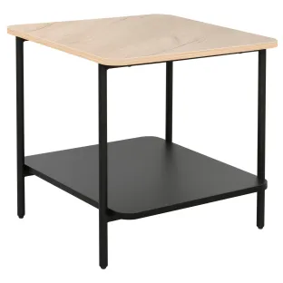 Masuta de Cafea Verna A, 50x50x50 cm, Metal/Pal Melaminat, Negru/Stejar