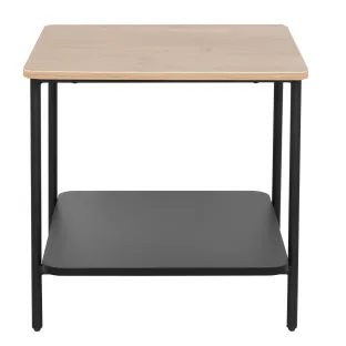 Masuta de Cafea Verna A, 50x50x50 cm, Metal/Pal Melaminat, Negru/Stejar