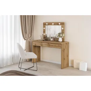 Masuta de Toaleta Cu Oglinda si sistem de iluminat,  Eva - 118x42x135 cm