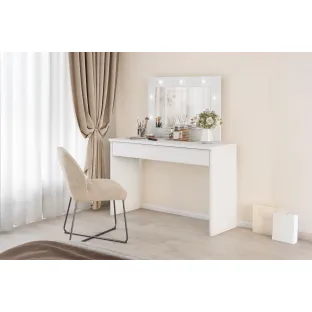 Masuta de Toaleta Cu Oglinda si sistem de iluminat,  Eva - 118x42x135 cm