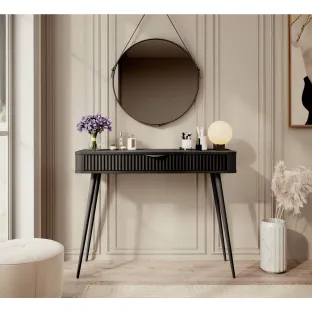 Masuta de Toaleta Lante, 100.2x38x78 cm, MDF, Negru