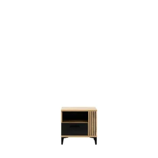 Noptiera Aris, AS15 - 52x39x50 cm, Stejar Evoke/Negru