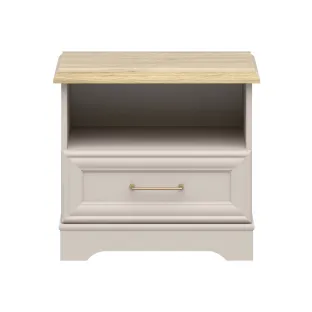 Noptiera Flandra cu Sertar, 54x41x50 h cm, Pal Melaminat/MDF, Casmir/Stejar Mauvella
