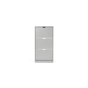 Pantofar Corry, 3 sertare, 60x24x118 cm, Pal Melaminat/MDF,  Gri