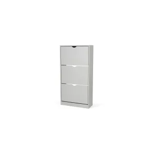 Pantofar Corry, 3 sertare, 60x24x118 cm, Pal Melaminat/MDF,  Gri