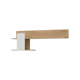 Polita Milton ML10, 163.5x23x46.5 h cm, Pal Melaminat/MDF,  Stejar Cremona/Alb Mat