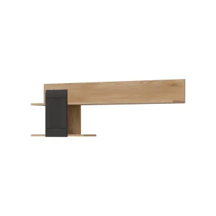 Polita Milton ML10, 163.5x23x46.5 h cm, Pal Melaminat/MDF,  Stejar Cremona/Antracit