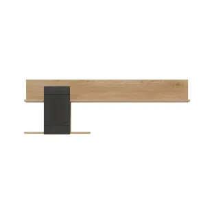 Polita Milton ML10, 163.5x23x46.5 h cm, Pal Melaminat/MDF,  Stejar Cremona/Antracit