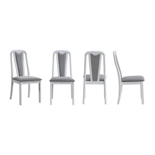 Scaun Capri, 45.5x54x98 cm, Alb/Gri