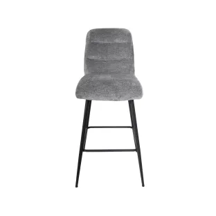 Scaun De Bar Elis, 46x59x111 cm, Stofa, Gri