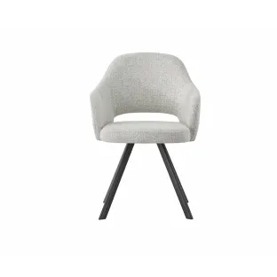 Scaun Kanpur, 57.5x60.5x83 h cm, Stofa, Gri Deschis