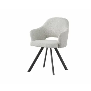 Scaun Kanpur, 57.5x60.5x83 h cm, Stofa, Gri Deschis