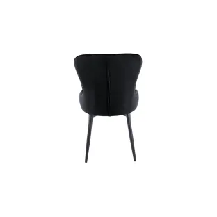 Scaun Latina, 52x55x91 cm, Catifea, Negru