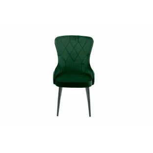 Scaun Latina, 52x55x91 cm, Catifea, Verde inchis