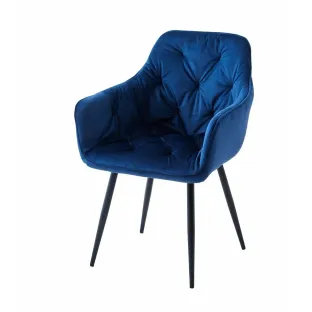 Scaun Marek, 57x60x83 cm, Catifea, Albastru