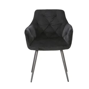 Scaun Marek, 57x60x83 cm, Velvet Negru