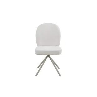 Scaun Noris, 47.5x62x90.5 h cm, Stofa, Alb