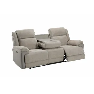 Set Recliner Electric Orso 3RR+2RR+1R, Canapea 3RR - 226x94x104 cm, Canapea 2R - 197x98x104  h cm, Fotoliu 1R - 106x96x104 cm, - Stofa/Microfibra - Beige