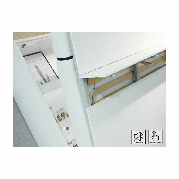 Lenart BED CONCEPT 160x200 cm - Pat rabatabil de perete vertical cu mecanism pneumatic si somiera inclusa picture - 7