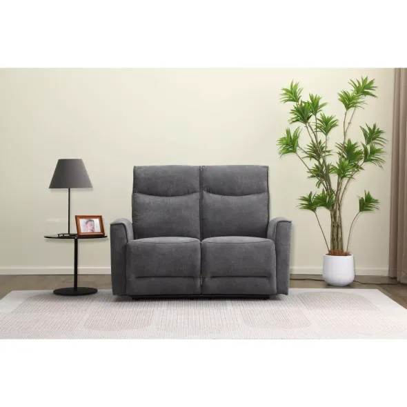 Canapea cu Recliner Electric Huston 2L, 139x103x96 cm, Gri picture - 3