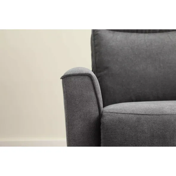 Canapea cu Recliner Electric Huston 2L, 139x103x96 cm, Gri picture - 6