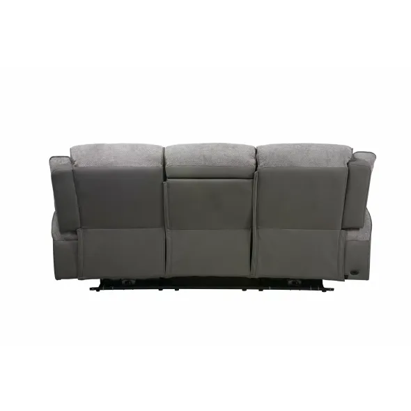 Canapea cu Recliner Electric Orso 3RR, 226x94x104 cm, Stofa/Microfibra - Gri picture - 3