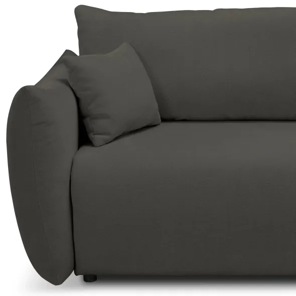 Canapea Extensibila Allora, 240x108x88 cm, Stofa Melody 5 - Gri Inchis picture - 4