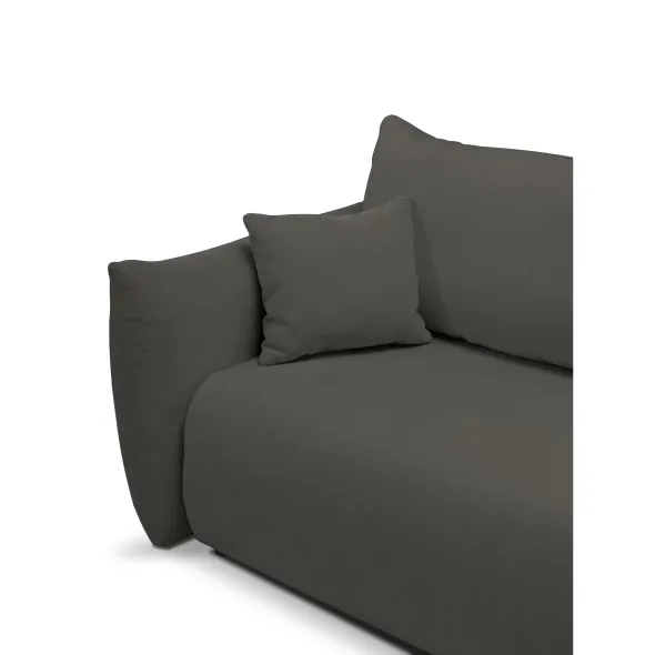 Canapea Extensibila Allora, 240x108x88 cm, Stofa Melody 5 - Gri Inchis picture - 5