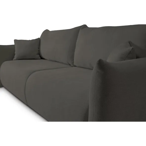 Canapea Extensibila Allora, 240x108x88 cm, Stofa Melody 5 - Gri Inchis picture - 6
