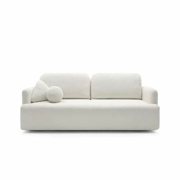 Canapea Extensibila Cloud, 227x105x92 cm, Stofa, Crem picture - 2