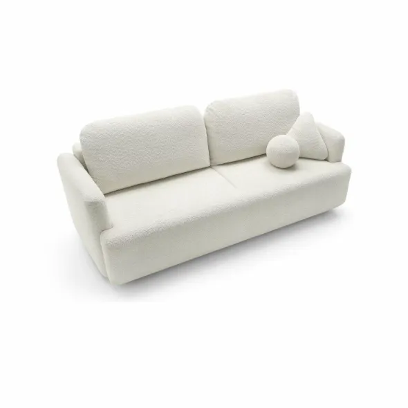 Canapea Extensibila Cloud, 227x105x92 cm, Stofa, Crem picture - 3