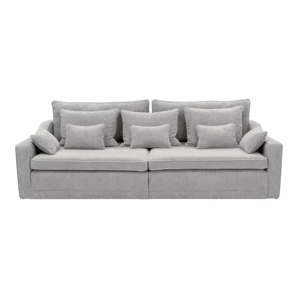 Canapea Extensibila Evora Extra Large, 276x137x71/92 cm, Stofa Lincoln 86 Gri Deschis picture - 1