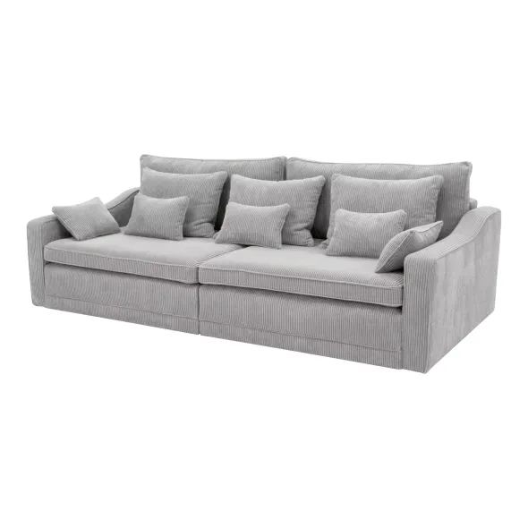 Canapea Extensibila Evora Extra Large, 276x137x71/92 cm, Stofa Lincoln 86 Gri Deschis picture - 6