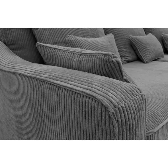 Canapea Extensibila Evora Extra Large, 276x137x71/92 cm, Stofa Lincoln 90 Gri Inchis picture - 6