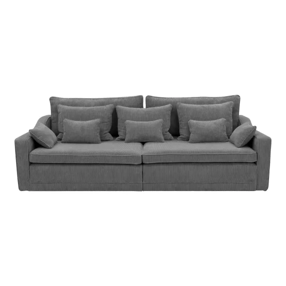 Canapea Extensibila Evora Extra Large, 276x137x71/92 cm, Stofa Lincoln 90 Gri Inchis picture - 1