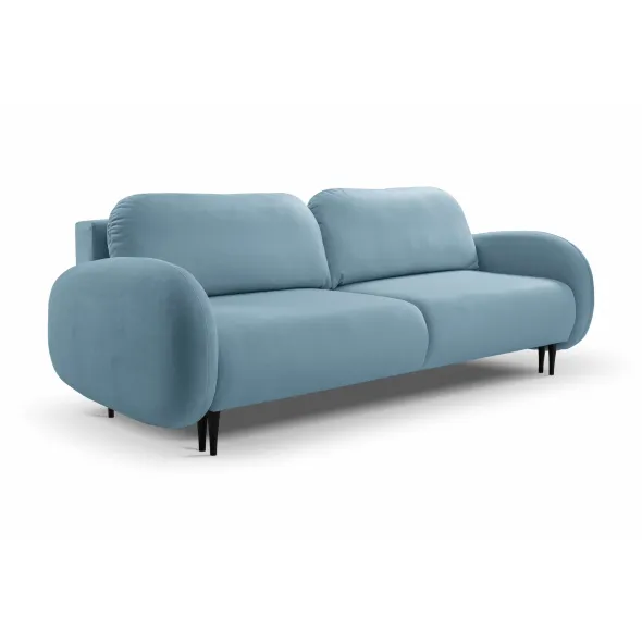 Canapea Extensibila Soft, 232x109x95 cm, Stofa - Albastra picture - 3