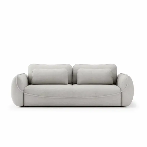 Canapea Extensibila Umea, 257x108x92 cm, Stofa, Gri Platina picture - 4