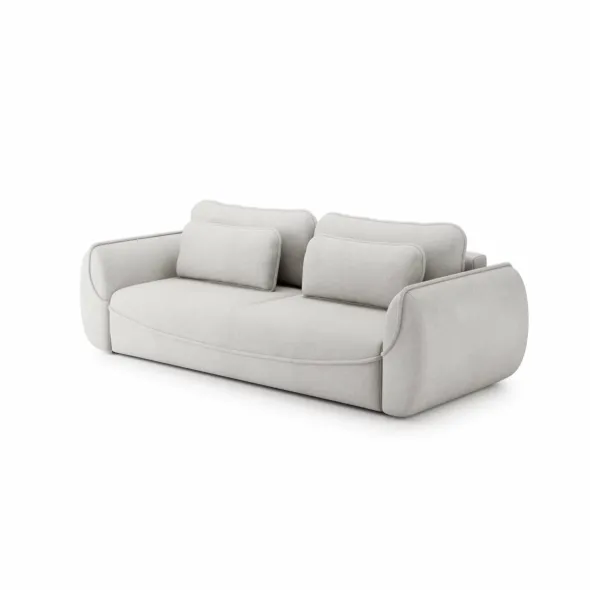 Canapea Extensibila Umea, 257x108x92 cm, Stofa, Gri Platina picture - 5