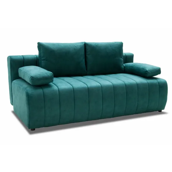 Canapea Extensibila Zeno, 194x94x95 cm, Stofa, Verde picture - 1