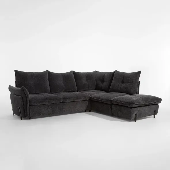 Coltar Extensibil Almeria, PR2, 250x220x95 cm, Stofa Reven 18, Grafit picture - 2