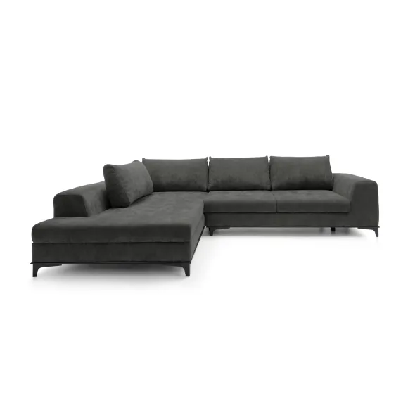 Coltar Extensibil Bologna, 314x211x72/85 cm, Stofa Nano 13, Gri Inchis picture - 1