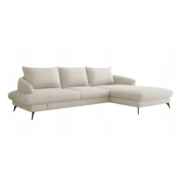 Coltar Extensibil Futuro, 292x180x72-85 h cm, Stofa, Beige - Kalenda