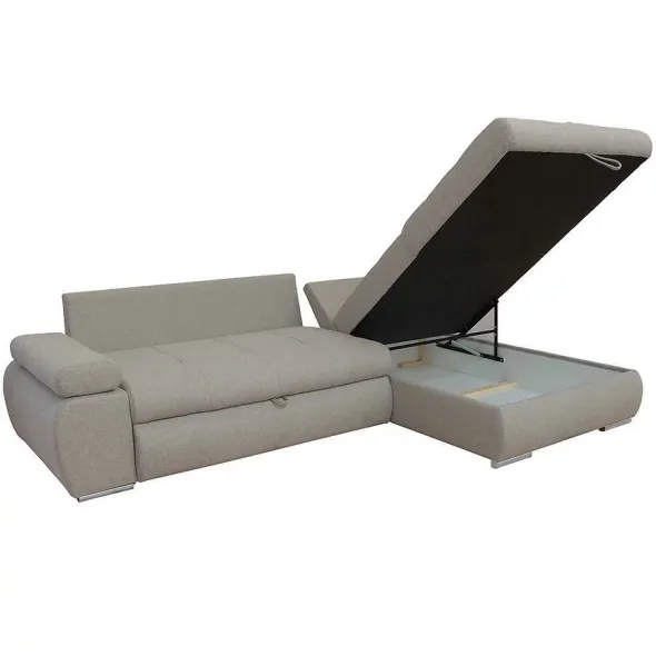 Coltar Extensibil Haris, 265x174x88 cm, Stofa, Beige Inchis-Lumos 31 picture - 5