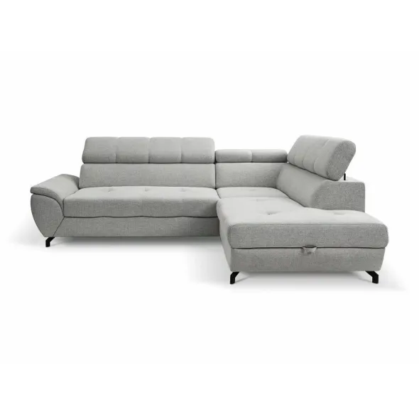 Coltar Extensibil Mario, 263x210x77-93 cm, Stofa Aragon 80 Gri Deschis picture - 1