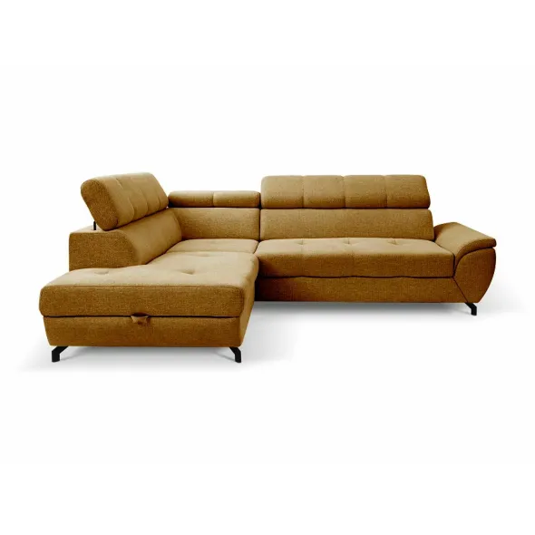 Coltar Extensibil Mario, 263x210x77-93 cm, Stofa Curio 48, Mustar picture - 1