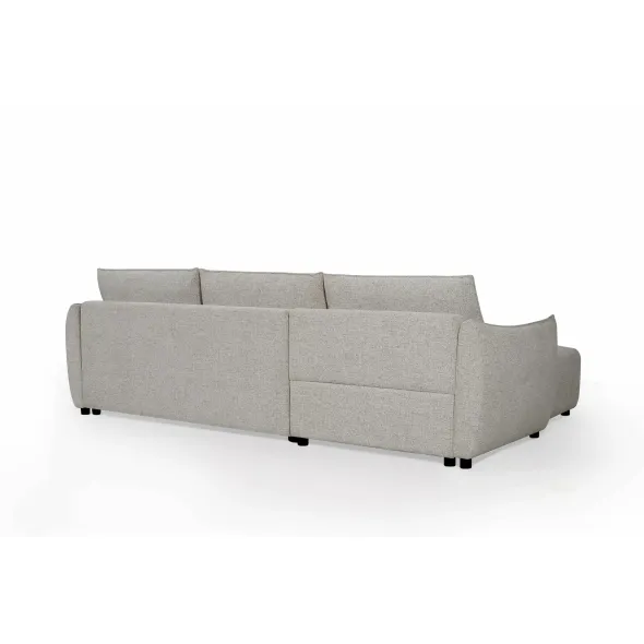 Coltar Extensibil Tulia, Sezlong Universal, 284x162x94 cm, Stofa, Gri Deschis, picture - 6