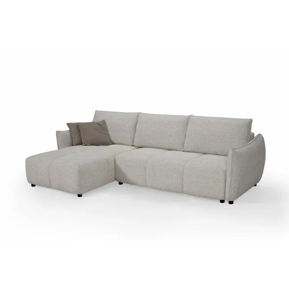 Coltar Extensibil Tulia, Sezlong Universal, 284x162x94 cm, Stofa, Gri Deschis, picture - 7