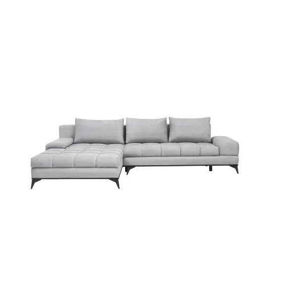 Coltar Extensibil Figaro, 315x212x78-87 h cm, Stofa, Gri Silver picture - 2